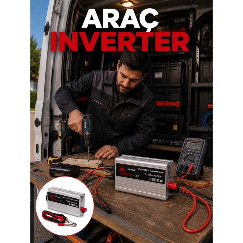 1500w Araç İnvertörü Elektronik Cihazlar İçin Yüksek Verimli Güç Dönüştürme Sistemi 1500w Araç İnvertörü Elektronik Cihazlar İçin Yüksek Verimli Güç Dönüştürme Sistemi