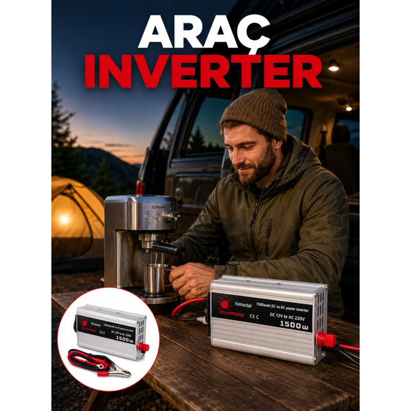 1500w Oto Güç İnverteri Araç Aküsünden Güvenli Elektrik Sağlayan Çevirici 1500w Oto Güç İnverteri Araç Aküsünden Güvenli Elektrik Sağlayan Çevirici