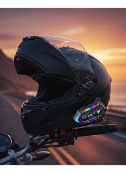 16 Mod Rgb Işıklı Motosiklet Intercom Çift Telefon Destekli