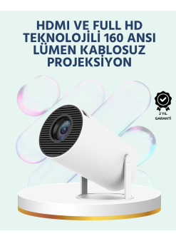 160 Ansı Lümen Parlaklığa Sahip Geniş Ekran Projeksiyon