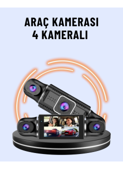 170° Geniş Açı 4 Kameralı Araç Kamerası Hareket Algılamalı