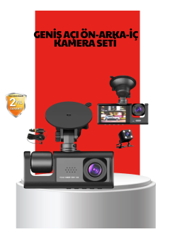 170° Geniş Açı Ön-arka-iç Kamera Seti – Tam Kapsamlı Araç Güvenliği
