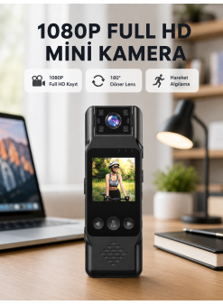 180 Derece Dönebilen Mini Kamera Full Hd Tft Ekran Hareket Sensörlü (kopya)