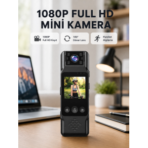 180 Derece Dönebilen Mini Kamera Full Hd Tft Ekran Hareket Sensörlü (kopya)