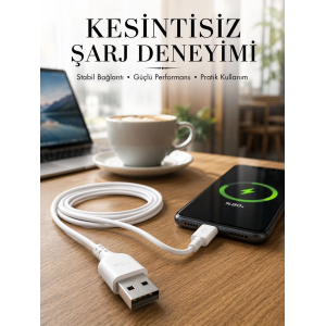 2 Metre Type-c Şarj Kablosu Güvenli Ve Stabil Şarj Desteği