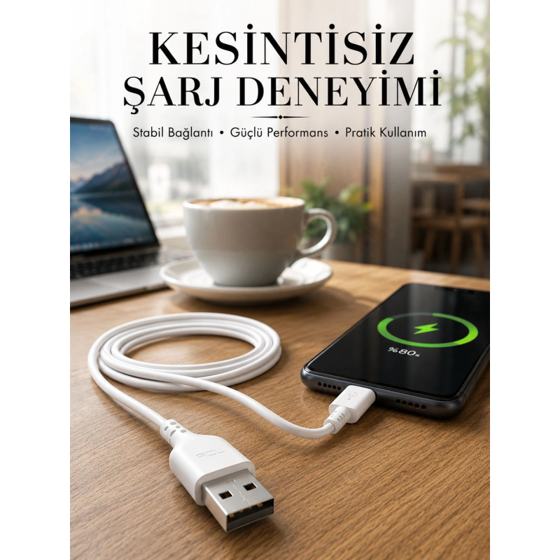 2 Metre Type-c Şarj Kablosu Güvenli Ve Stabil Şarj Desteği 2 Metre Type-c Şarj Kablosu Güvenli Ve Stabil Şarj Desteği