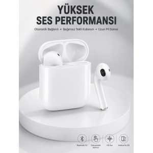 2. Nesil Bluetooth Android Ve İos Uyumlu Kablosuz Kulaklık Çağrı Cevaplama