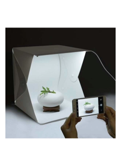 20 X 20 Cm Profesyonel Stüdyo Led Işıklı Çift Sıra Ürün Fotoğraf Çekim Çadırı