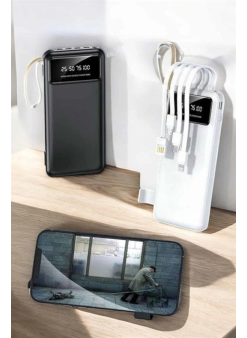 20.000 Mah Led Işıklı Lcd Ekran Usb Girişli Type-c Lightning Powerbank