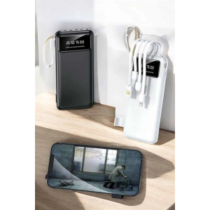 20.000 Mah Led Işıklı Lcd Ekran Usb Girişli Type-c Lightning Powerbank
