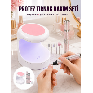 20.000 Rpm Tırnak Matkabı + Mini Led Oje Kurutma Cihazı Seti Yeni Nesil