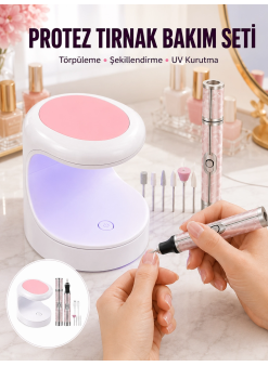 20.000 Rpm Tırnak Matkabı + Mini Led Oje Kurutma Cihazı Seti Yeni Nesil
