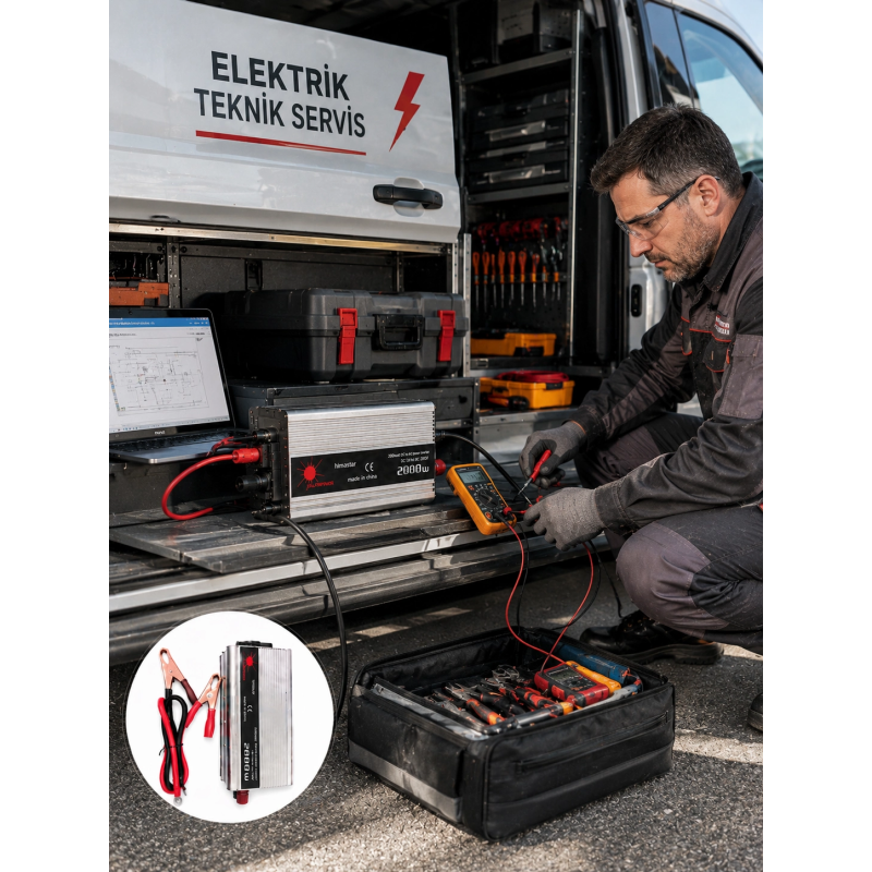 2000w Yüksek Güçlü Araç İnvertörü Priz Çıkışlı Elektrik Dönüştürücü 2000w Yüksek Güçlü Araç İnvertörü Priz Çıkışlı Elektrik Dönüştürücü