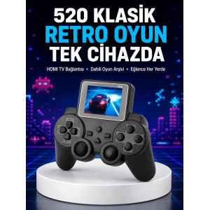2025 A Kalite S10 Gamepad 520 Oyunlu Tv Bağlantılı Retro Atari Konsolu Yeni Nesil