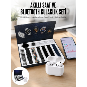 2025 Model Akıllı Saat Ve Yeni Nesil Pro Bluetooth Kulaklık Anc Özelliği