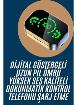 2025 Model Bluetooth Kulaklık Telefon Şarj Edebilen Çağrı Cevaplama Dijital Göstergeli