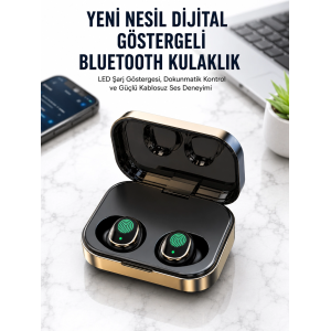 2025 Model Bluetooth Kulaklık Telefon Şarj Edebilen Çağrı Cevaplama Dijital Göstergeli