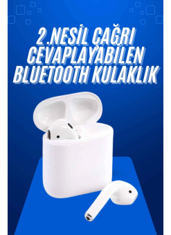 2025 Model Çağrı Cevaplayabilen Bluetooth Kulaklık Beyaz Dokunmatik Kontrol