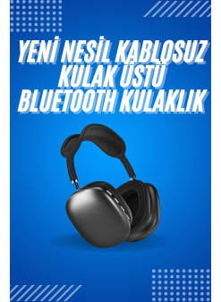2025 Model Kulak Üstü Kablosuz Bluetooth Kulaklık Gürültü Azalta Uzun Pil