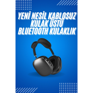 2025 Model Kulak Üstü Kablosuz Bluetooth Kulaklık Gürültü Azalta Uzun Pil