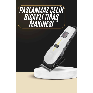 2025 Model Şarjlı Dijital Saç Sakal Tıraş Makinesi Islak Kuru Kullanıma Uygun