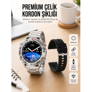 2025 Model Yuvarlak Ekran Android Ve İos Uyumlu Gps Takibi Yapabilen Akıllı Saat Yeni Nesil