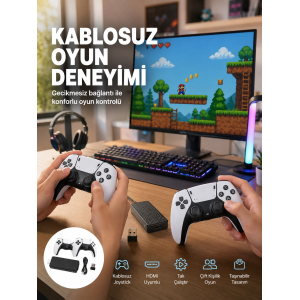 20600 Oyunlu Retro Oyun Konsolu Kablosuz Joystick Yeni Nesil