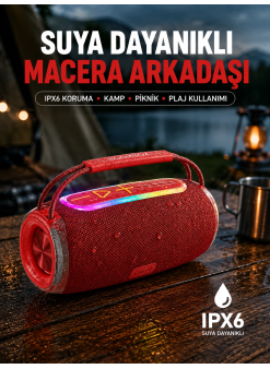 20w Kablosuz Bluetooth Hoparlör Rgb Işık Efektli Usb/sd/aux Destekli