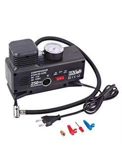 220 Volt-12 Volt 250 Psi Psi Kompresör Lastik Hava Şişirme Oto Pompası Fişli Çakmaklıklı