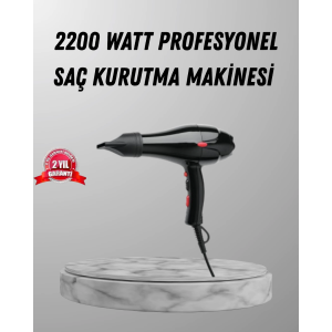 2200w Fön Makinesi – Profesyonel Ac Motor, Soğuk Ve Sıcak Üfleme