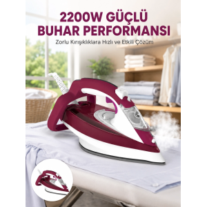 2200w Seramik Kaplama Es Tasarımı 360 Derece Dönebilir Kablosu