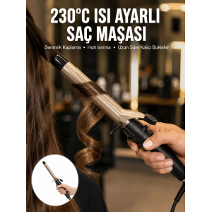 230 Derece Isı Ayarlı Seramik Saç Maşası 25 Mm Yeni Nesil