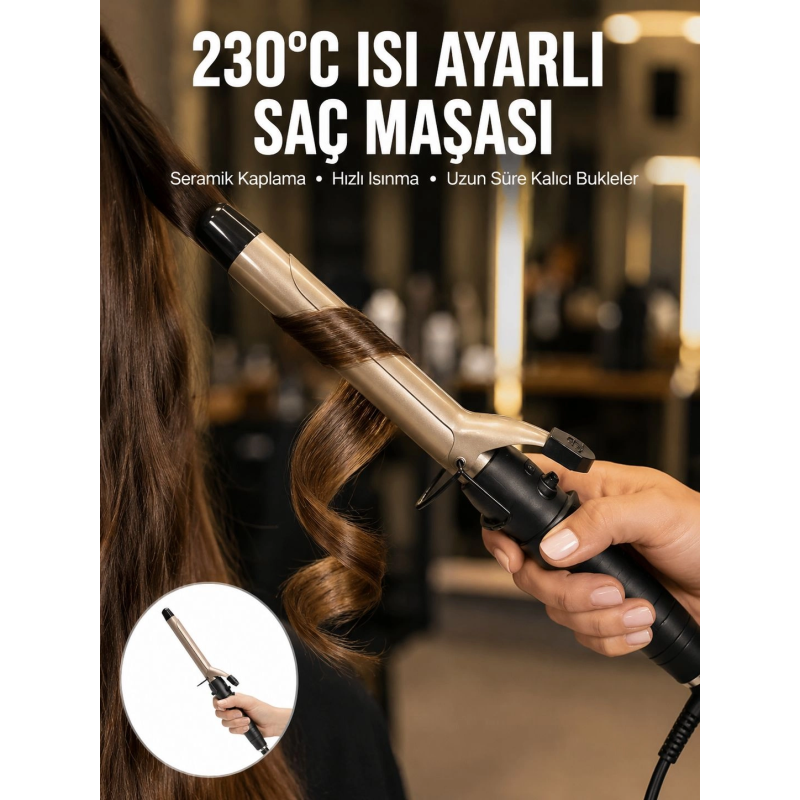 230 Derece Isı Ayarlı Seramik Saç Maşası 25 Mm Yeni Nesil 230 Derece Isı Ayarlı Seramik Saç Maşası 25 Mm Yeni Nesil