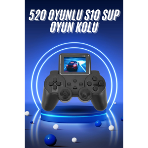 2.4 İnç Ekran 520 Oyunlu Retro Temalı Kablosuz Oyun Kolu El Atarisi