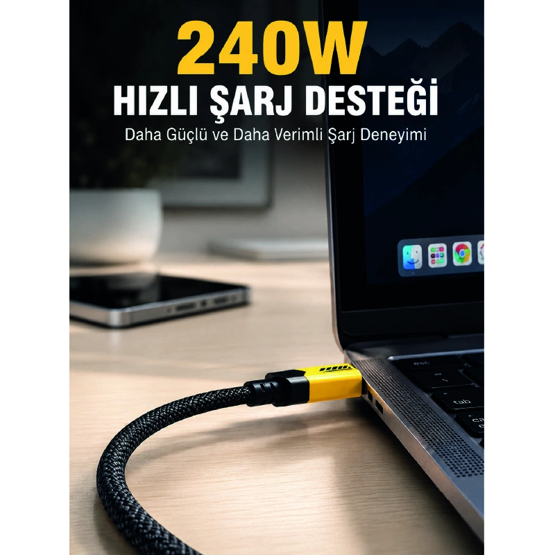 240w 3'ü 1 Arada Hızlı Şarj Kablosu Usb Type-c Lightning Micro Usb 240w 3'ü 1 Arada Hızlı Şarj Kablosu Usb Type-c Lightning Micro Usb