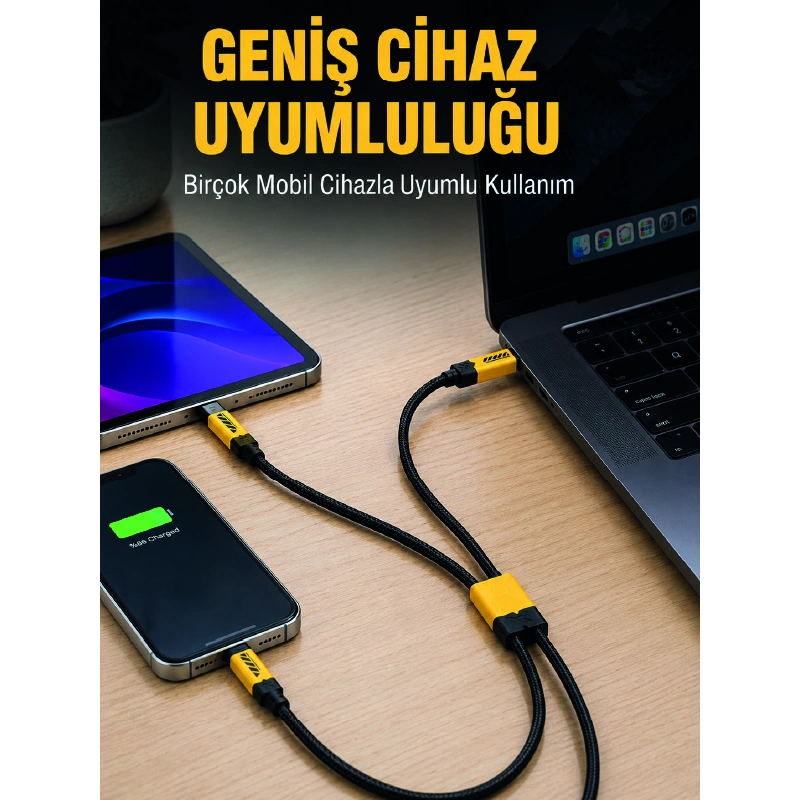 240w Çoklu Şarj Kablosu Type-c Lightning Micro Usb Örgü Kablo 240w Çoklu Şarj Kablosu Type-c Lightning Micro Usb Örgü Kablo