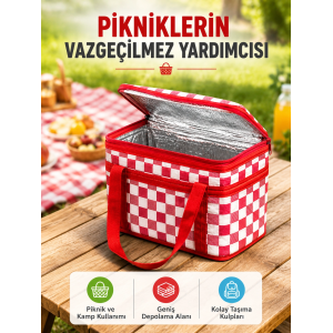 25 Litre Geniş Hacimli Termos Çanta Dayanıklı Fermuarlı Isı Korumalı Taşıma Çantası