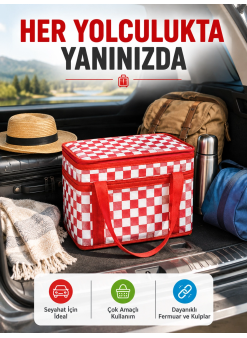 25 Litre Isı Yalıtımlı Termos Çanta Alüminyum Folyo İç Kaplamalı Piknik Çantası