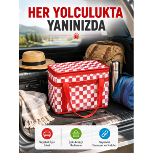 25 Litre Isı Yalıtımlı Termos Çanta Alüminyum Folyo İç Kaplamalı Piknik Çantası