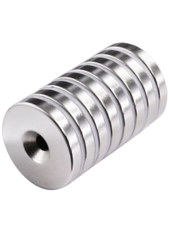 2 Adet 25x10/5x5,5 Mm Neodyum Mıknatıs Havşa Delikli Magnet Vida Atılabilir N35 Nikel Paslanmaz