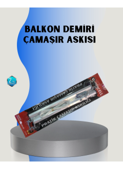 25x60 Balkon Askılığı Kare Demir Uyumlu Hava Dayanıklı Çamaşır Askısı
