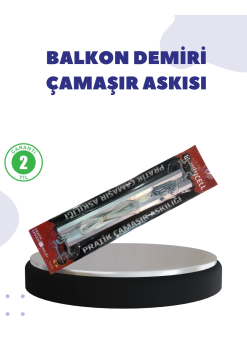 25x60 Balkon Askılığı Kare Demir Uyumlu Hava Dayanıklı Çamaşır Askısı