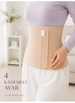 26 Cm Abdominal Korse Doğum Sonrası 4 Kademeli Ayarlanabilir Karın Bel Korsesi