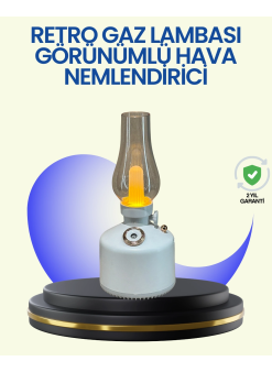 280 Ml Tanklı Retro Gaz Lambası Difüzör Usb Şarjlı Hava Nemlendirici