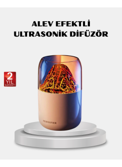 280ml Alev Işıklı Ultrasonik Hava Nemlendirici Sessiz Ve Usb Şarjlı
