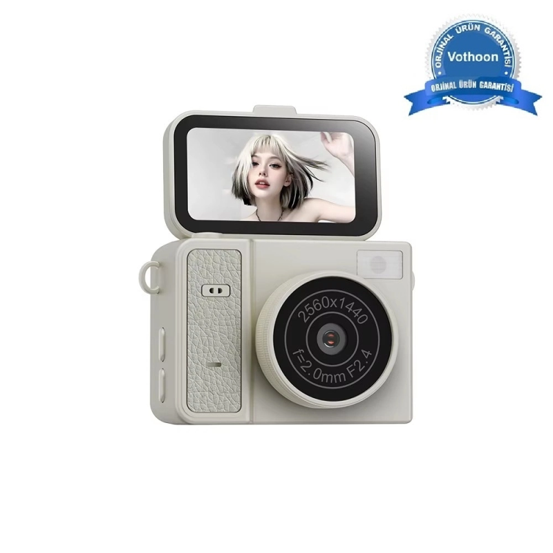 2k Mini Dijital Retro Video Kamera Flaşlı Dijital Vlog Mini Fotoğraf Makinesi Türkçe Menü Bej 2k Mini Dijital Retro Video Kamera Flaşlı Dijital Vlog Mini Fotoğraf Makinesi Türkçe Menü Bej