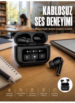 2.nesil Pro Ekranlı Sesli Görüşme Yapabilen Kablosuz Bluetooth Kulaklık Yeni Nesil