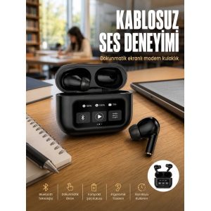 2.nesil Pro Ekranlı Sesli Görüşme Yapabilen Kablosuz Bluetooth Kulaklık Yeni Nesil
