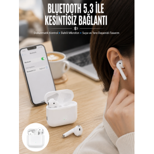 2.nesil Yeni Model Tws Bluetooth Kulaklık Dokunmatik Kontrol Yüksek Ses Kaliteli Yeni Nesil