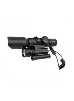 3-10x42 Zoomlu Av Tüfeği Dürbünü  Lazeri Zenon Fenerli M9